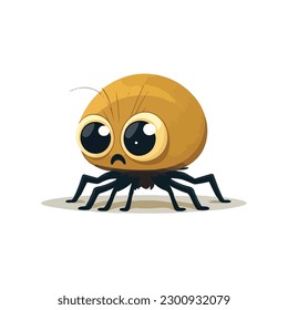 vector cute spider cartoon style