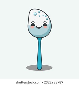 vector cute spoon cartoon style