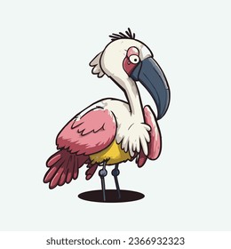 estilo de dibujos animados de aves portadoras lindo vectorial