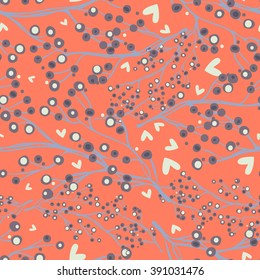 Vector cute spring floral seamless pattern background