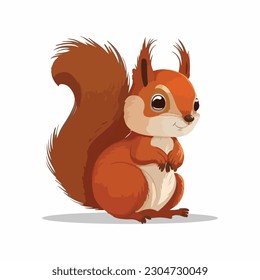 vector cute squirrel cartoon style