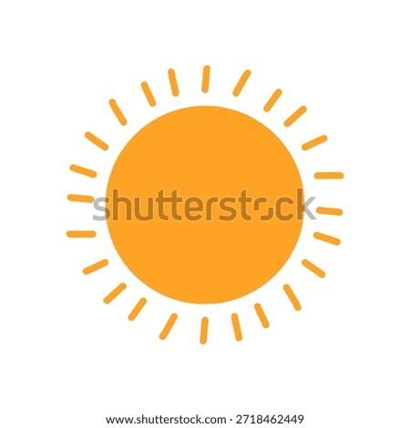 Vector Cute Sun Design Isolated On White Background