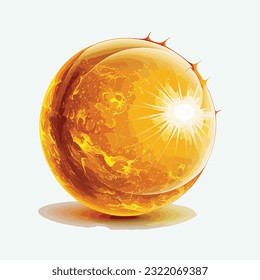 vector cute sun planet cartoon style