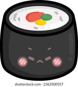 a vector of a cute sushi
