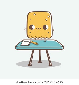 vector cute table cartoon style