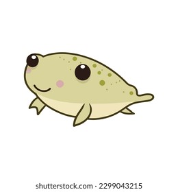 vector cute tadpole cartoon style
