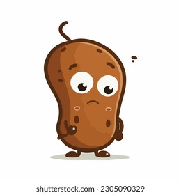 vector cute tamarind cartoon style