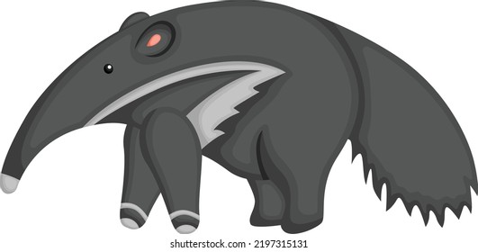 a vector of a cute tapir