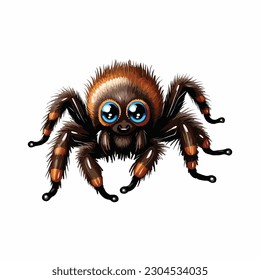estilo vectorial lindo tarantula dibujos animados