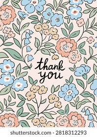 Vector cute thank you