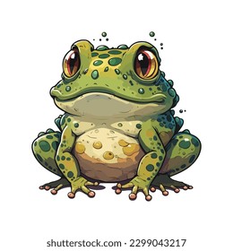 vector cute toad cartoon style