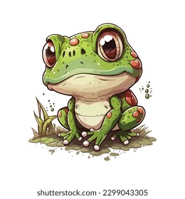 vector cute toad cartoon style