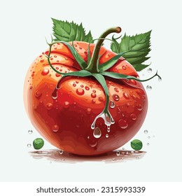 vector cute tomatoes cartoon style