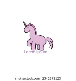vector cute unicorn illustration eps 10