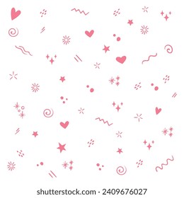 Vector cute valentines day abstract confetti sprinkle heart abstract background
