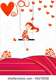 Vector Cute Valentine's Day Illustration