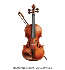 Vektorsüßer Violincartostil