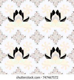 Vector cute watercolor seamless flower pattern. Big set of watercolor floral elements. Can be used for cards, invitations, save the date cards and many more.