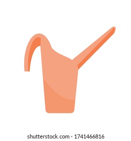 Vector  cute watering can isolated on a white background. Colored watering can for home garden in flat style.