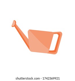 Vector  cute watering can isolated on a white background. Colored watering can for home garden in flat style.