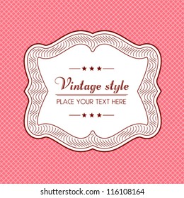 Vector cute wedding invitation card with vintage ornament background. Perfect as invitation or announcement.