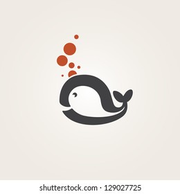 vector cute whale