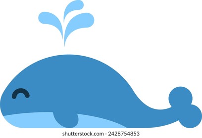 vector of a cute whale
