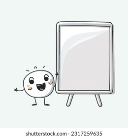 vector cute whiteboard cartoon style