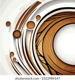 vector cute wood cartoon style