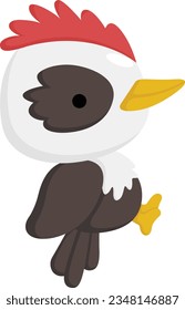a vector of a cute woodpecker