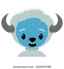 Vector cute yeti colorful isolated