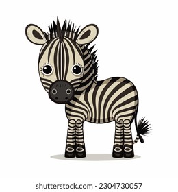 vector cute zebra cartoon style