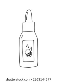 Vector cuticle oil doodle sketch