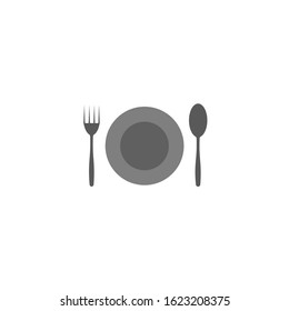 vector cutlery fork, plate, knife, spoon