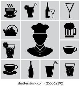 Vector cutlery icon set illustration