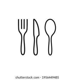 Juego de cuchillería vectorial. Fork, cuchillo. Estilo plano.