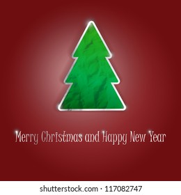 vector cut-out christmas tree