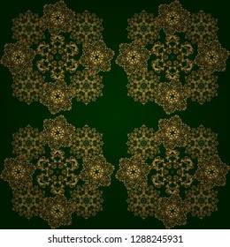 Vector cutout paper lace texture, multicolor tulle on a green background, swirly seamless pattern.