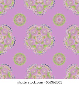 Vector cutout paper lace texture, yellow and beige tulle, swirly seamless pattern.
