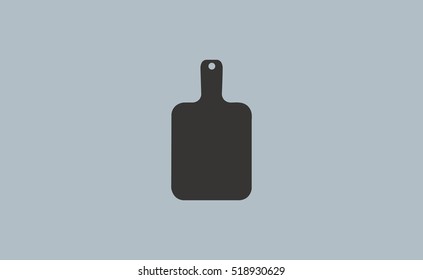 Vector cutting board kitchen icon. Flat design style