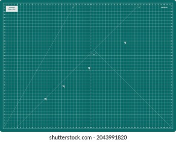 Vector Cutting Mat Simple Design Large Format A2 Metric 58x43cm