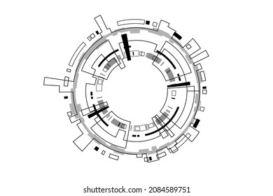 Vector cyber gear technology for object element business background