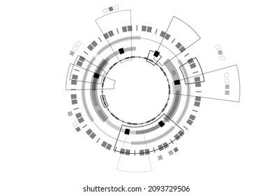 Vector cyber gear technology for object element business background