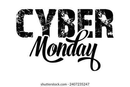 Vector cyber monday sale typography vector illustration