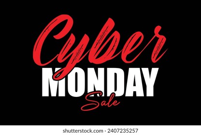 Vector cyber monday sale typography vector illustration