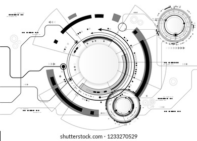 Vector cyber security communication concept with the circuit board for the technology background