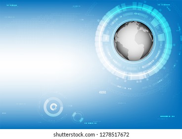 Vector cyber security communication concept with the circuit board for the technology background