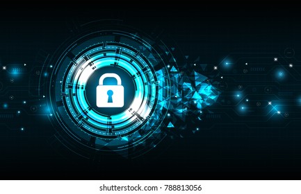 vector cyber security design on technology background.