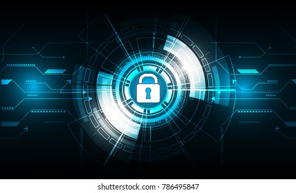 Vector Cyber Security Lock Password Technology Stock Vector (Royalty ...