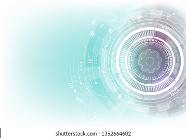 vector cyber technology concept. abstract background.